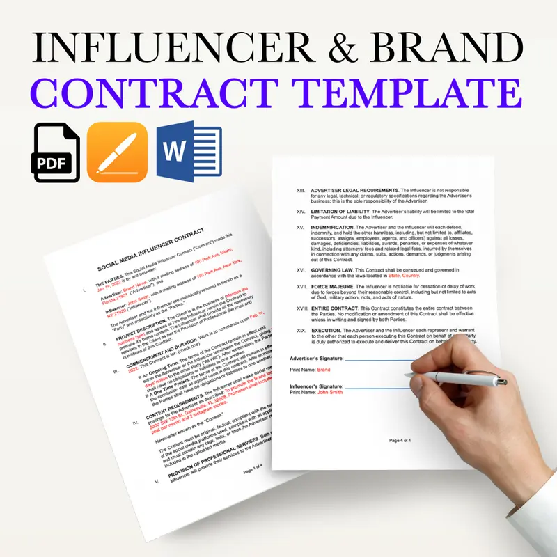 Influencer Brand Collaboration Contract